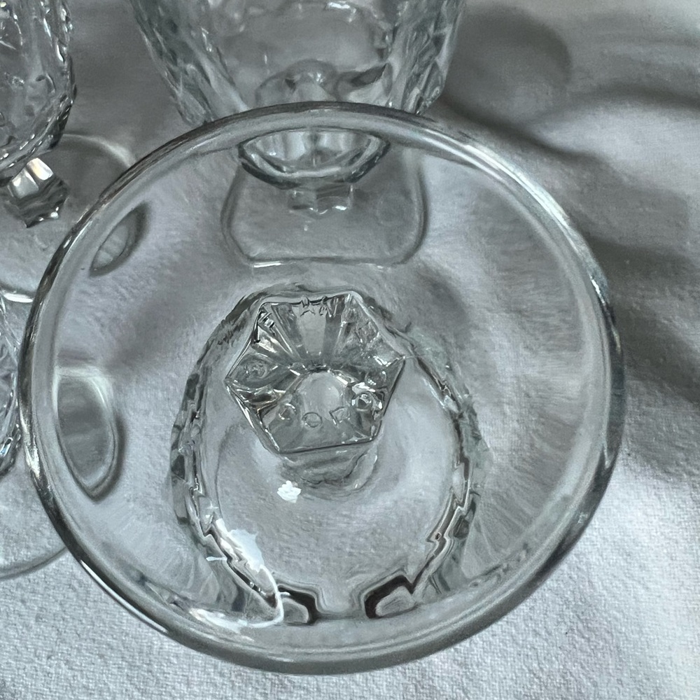 Vintage Arcoroc France Artic Wine Glass Set Of 5 Stemmed Wine Water Goblets - Picture 4 of 9